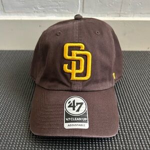 San Diego Padres 47 Brand Clean Up Strapback Hat